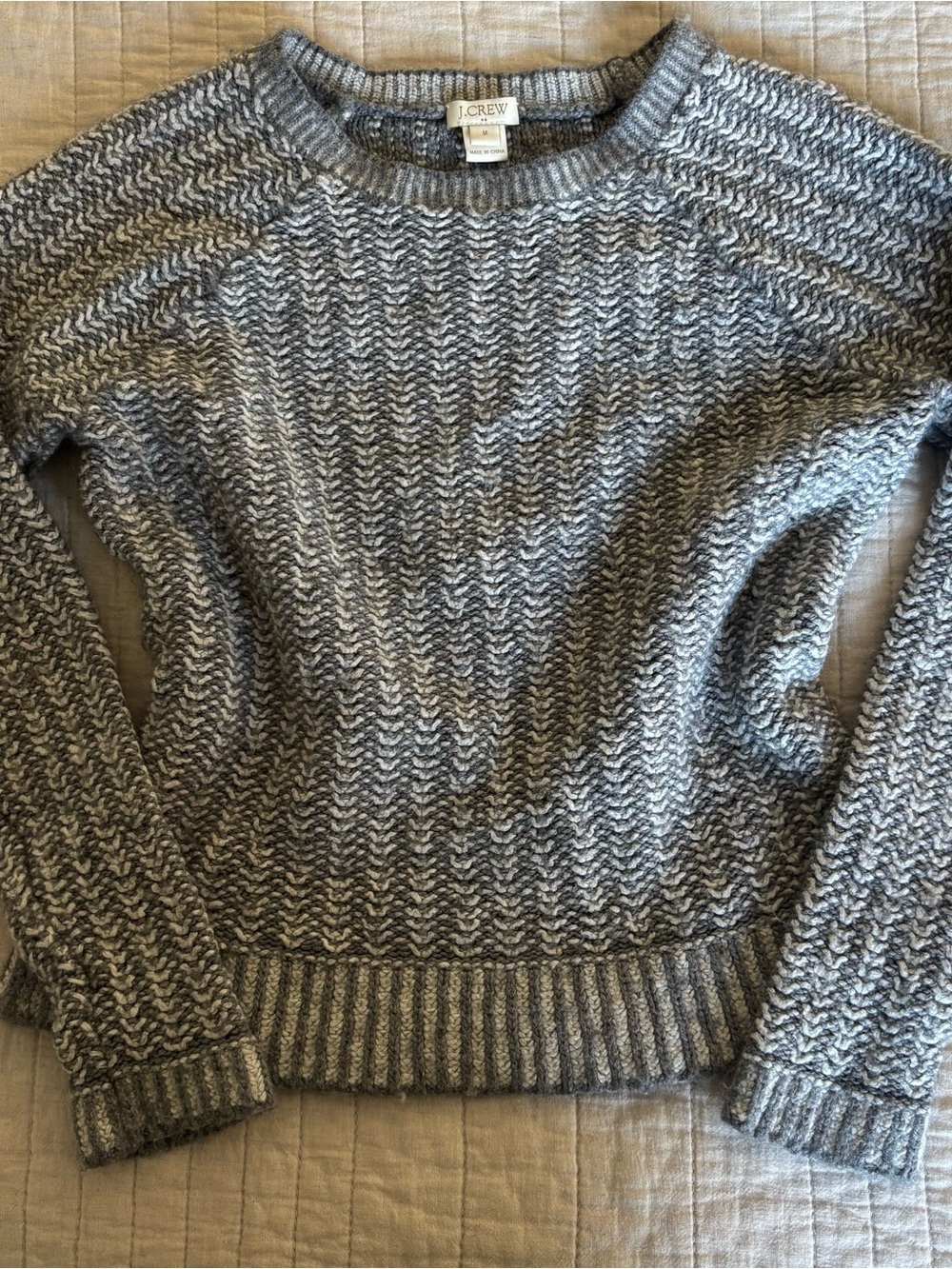 🍂Fall sweater J. Crew Women's Gray Marled Crewneck Sweater